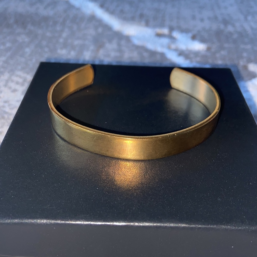 Brand New Solid Brass Cuff Bangle Bracelet Cuff Gold Tone Metal Adjustable